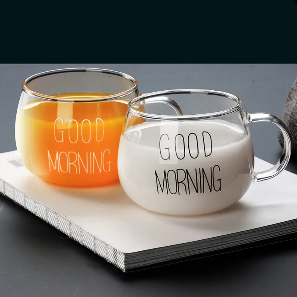 1pc criativo copo de vidro caf - Coffee Tea Name avaliação e preço