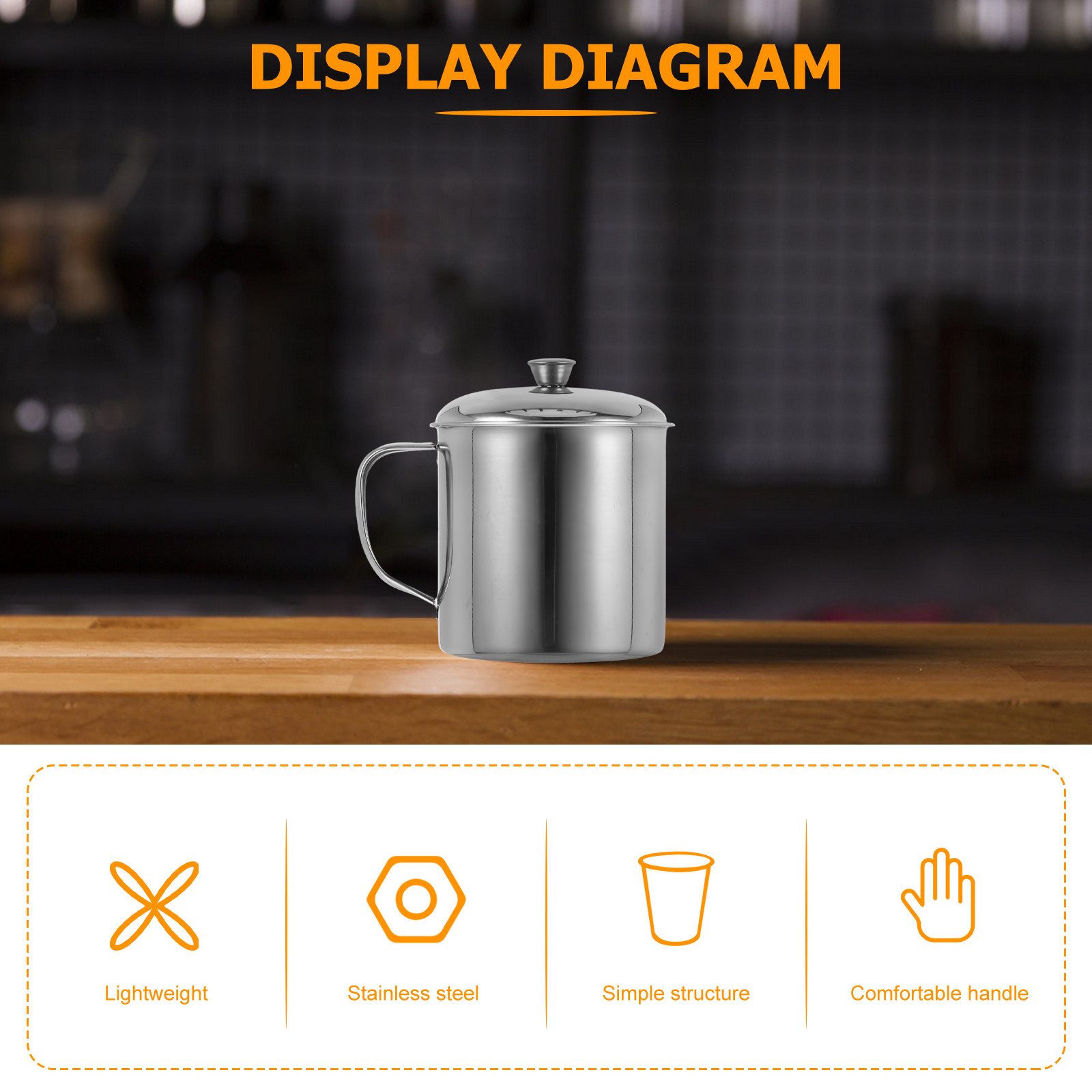 Copo de aço inoxidável com tam - Coffee Tea & Espresso Appliances avaliação e preço